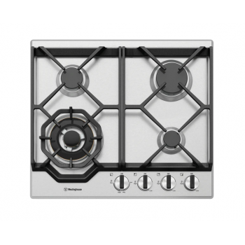 WHG648SC Westinghouse  60cm 4 Burner Gas Cooktop - Stainless Steel
